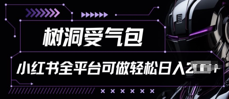 小红书等全平台树洞受气包项目，轻松日入一两张【揭秘】-第一资源库