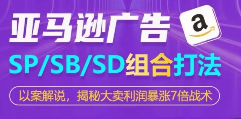 亚马逊SP/SB/SD广告组合打法，揭秘大卖利润暴涨7倍战术-第一资源库