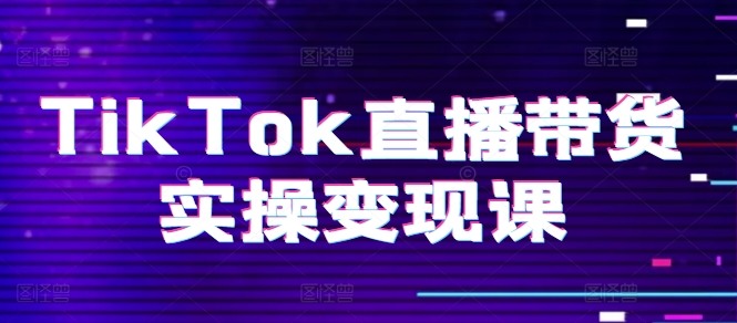 TikTok直播带货实操变现课：系统起号、科学复盘、变现链路、直播配置、小店操作流程、团队搭建等。-第一资源库