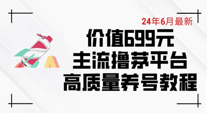 6月最新价值699的主流撸茅台平台精品养号下车攻略【揭秘】-第一资源库