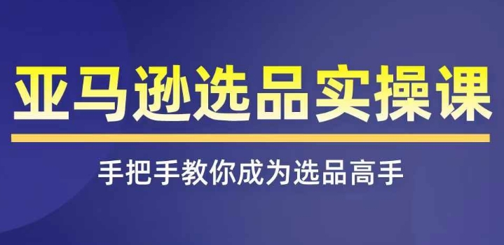 亚马逊选品实操课程，快速掌握亚马逊选品的技巧，覆盖亚马逊选品所有渠道-第一资源库