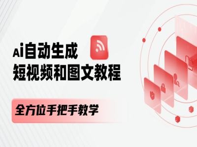 AI自动生成短视频和图文课程，全方位手把手教学-第一资源库