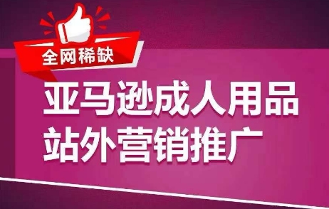 全网稀缺！亚马逊成人用品站外营销推广，​教你引爆站外流量，开启爆单模式-第一资源库