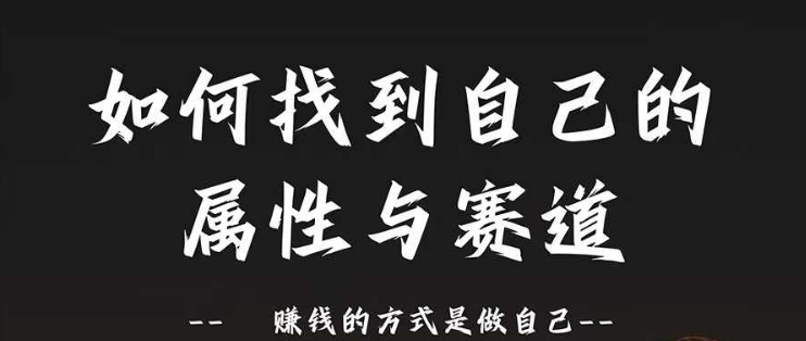 赛道和属性2.0：如何找到自己的属性与赛道，赚钱的方式是做自己-第一资源库