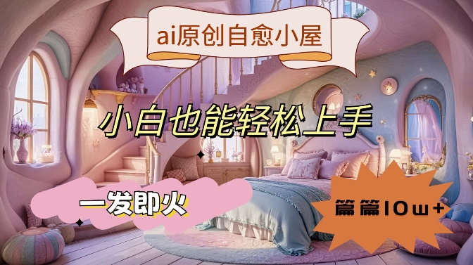 ai原创治愈小屋，小白也能轻松上手，一发即火，篇篇10w+【揭秘】-第一资源库