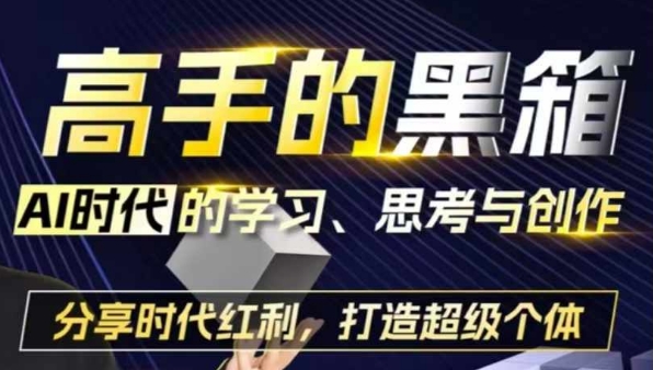 高手的黑箱：AI时代学习、思考与创作-分红时代红利，打造超级个体-第一资源库