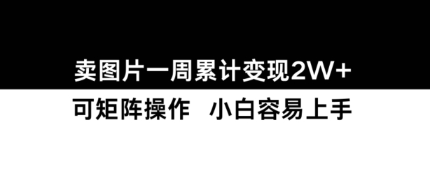 小红书【卖图片】一周累计变现2W+小白易上手-第一资源库