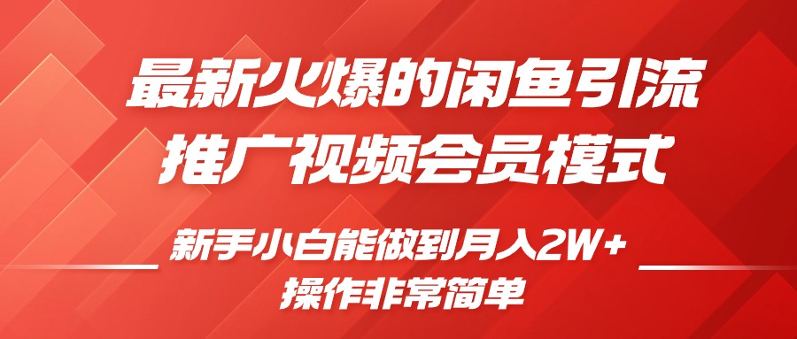 闲鱼引流推广影视会员，0成本就可以操作，新手小白月入过W+【揭秘】-第一资源库