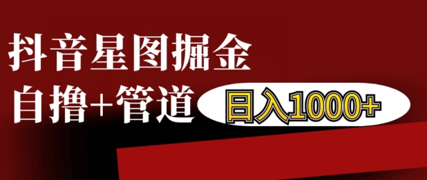 抖音星图掘金自撸，可以管道也可以自营，日入1k【揭秘】-第一资源库