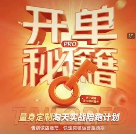 淘宝开单秘籍PRO，量身定制淘天实战陪跑计划，告别做店迷茫、快速突破运营瓶颈期-第一资源库